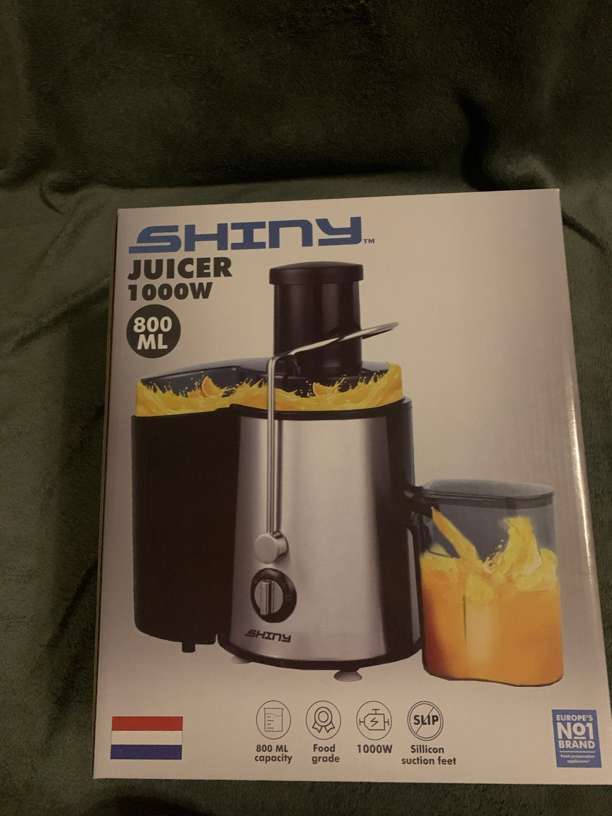 Shiny Juicer SH-501 1000W - Gloednieuw in doos, Ophalen of Verzenden, Nieuw, Elektrisch, Sapcentrifuge