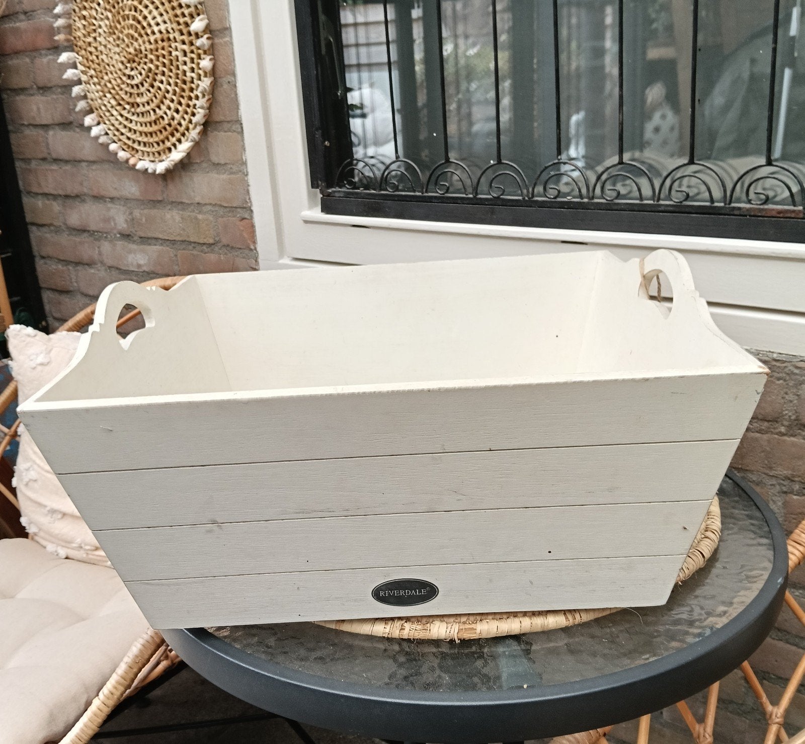 Riverdale houten bak - decoratieve opberger, Canadezenlaan 4 Dokkum, La Rentree, Ophalen of Verzenden, Zo goed als nieuw
