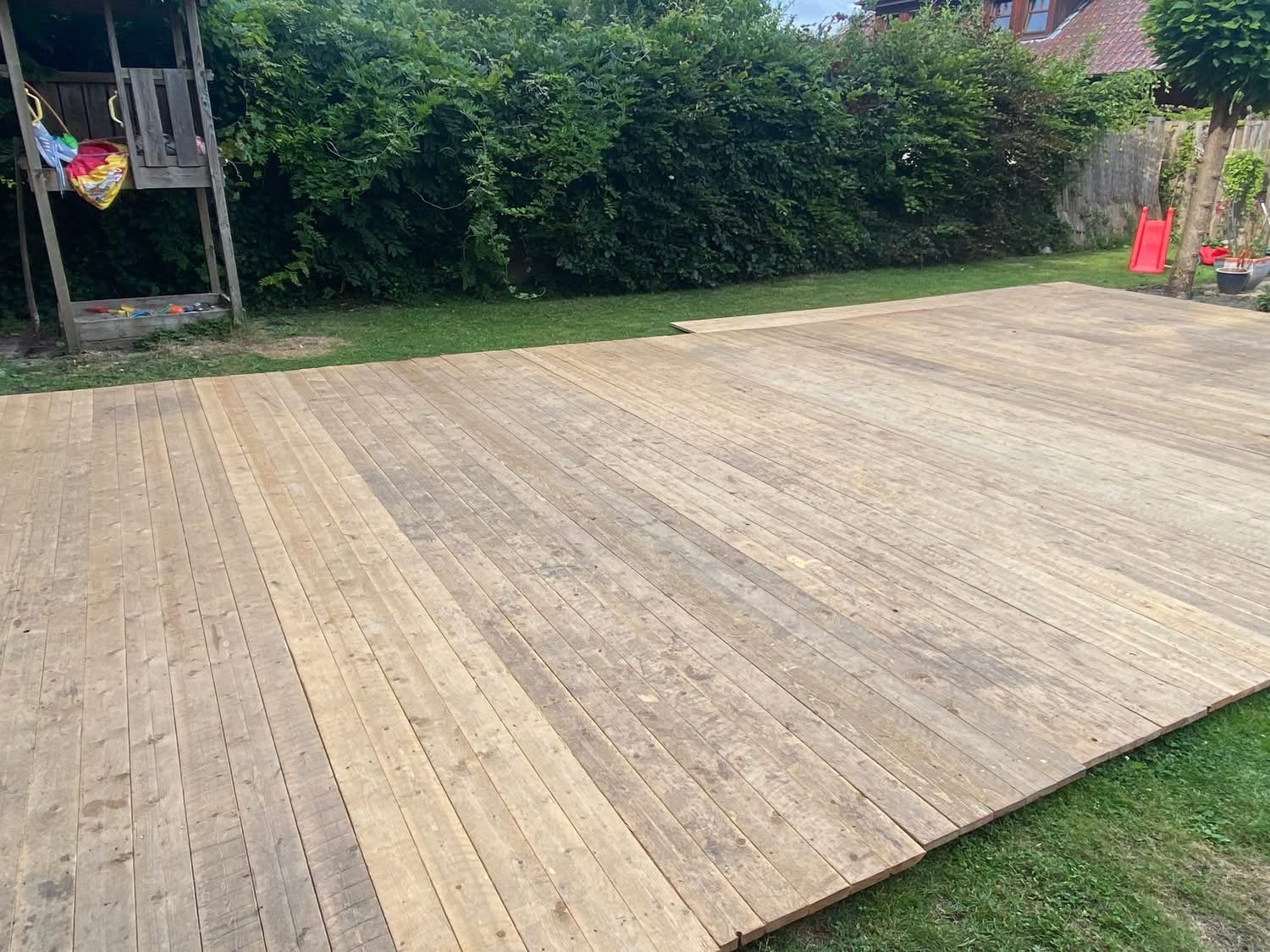 Tentvloer. Vlondervloer vloerdelen, Ophalen, Zo goed als nieuw, Hout, Hout