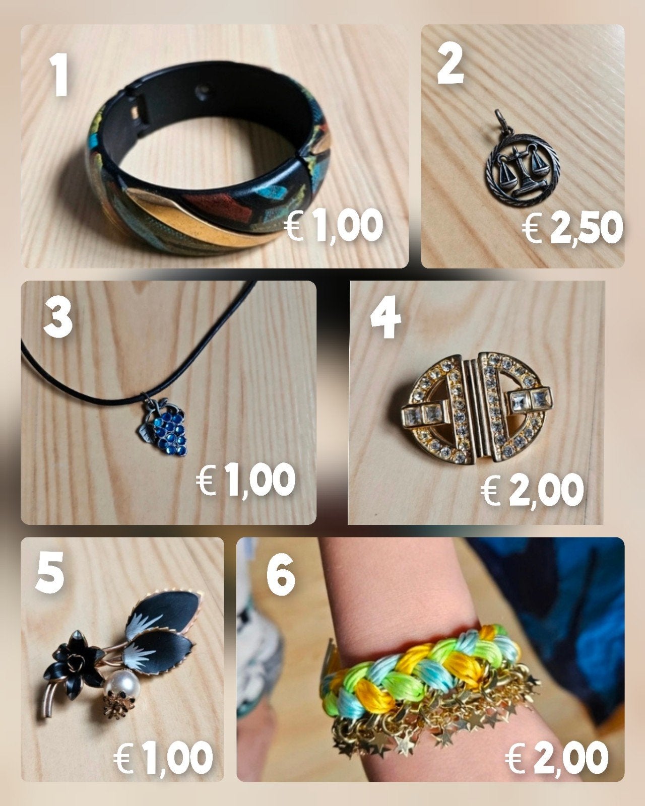 Armband hangers broche, Ophalen