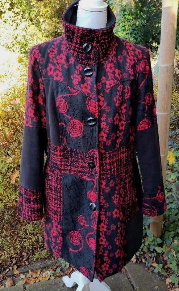 Patchwork Bloemen 💐 DESIGUAL LOOK ️💐 Tussenjas Mt 44 46, Ophalen of Verzenden, Gedragen, Maat 42/44 (L), Overige kleuren