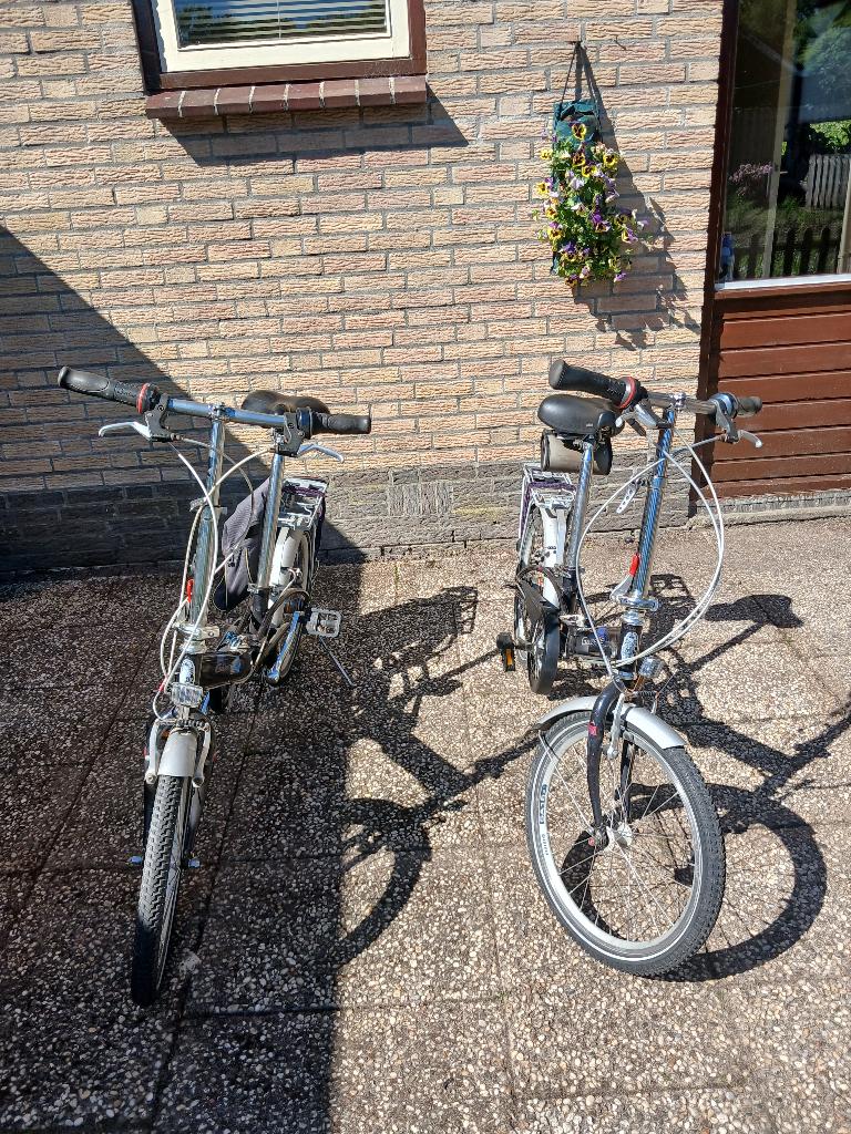 Vouwfietsen 2 stuks, Ophalen, Gebruikt, Velgrem, 14 tot 16 inch