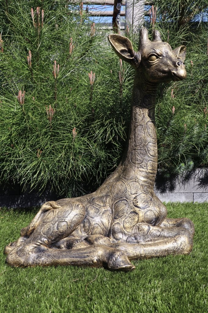 Giraffe beeld goud 79 cm | Tuinbeeld & woondecoratie, Huis en Inrichting, -, -, Nieuw, Kunststof