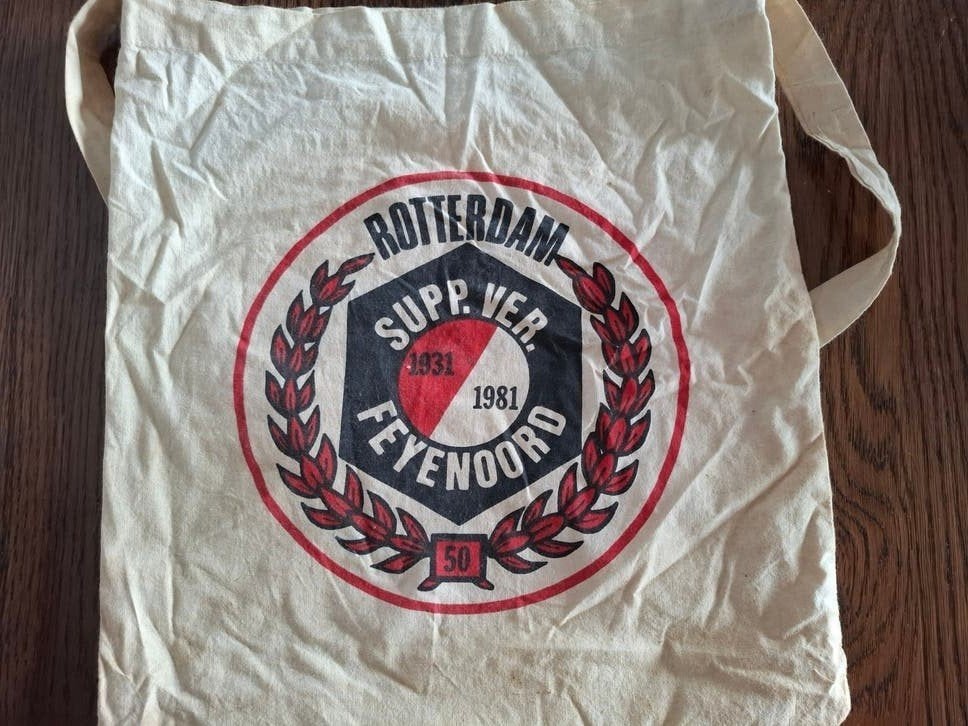 feyenoord canvas tas jaren 80, Ophalen of Verzenden, Zo goed als nieuw, Feyenoord, Overige typen