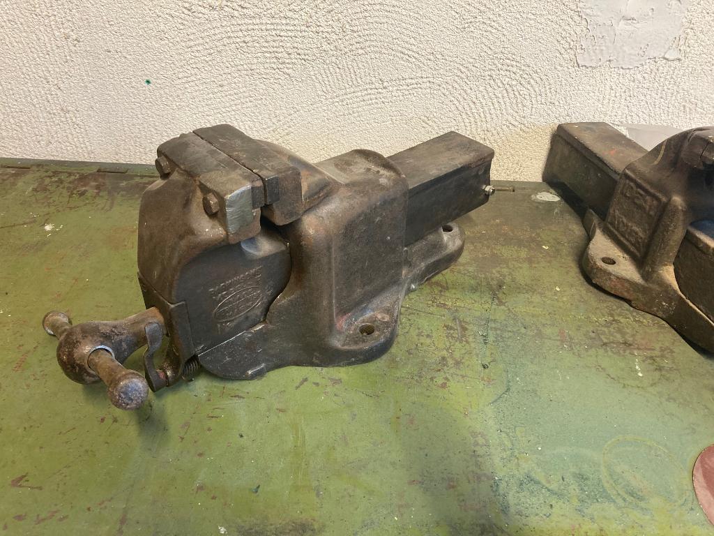 Parkinson's Type F bankschroef Model 1, Ophalen of Verzenden, Gebruikt