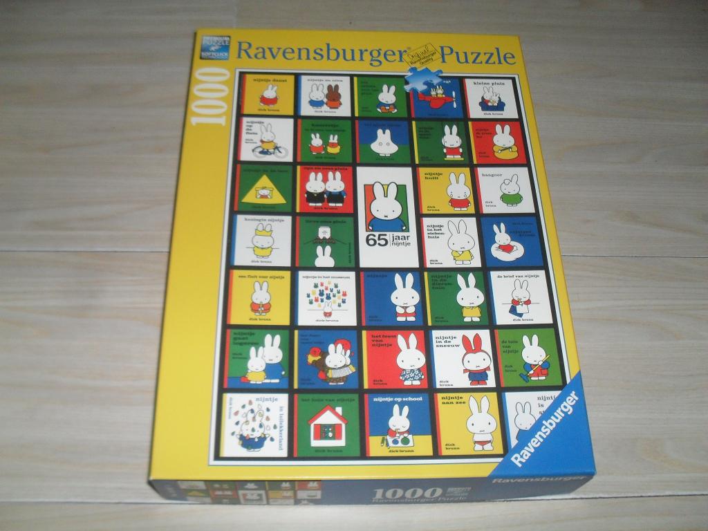 Nijntjes 65e verjaardag puzzle 1000 stukjes, Ophalen, 500 t/m 1500 stukjes, Zo goed als nieuw, Legpuzzel
