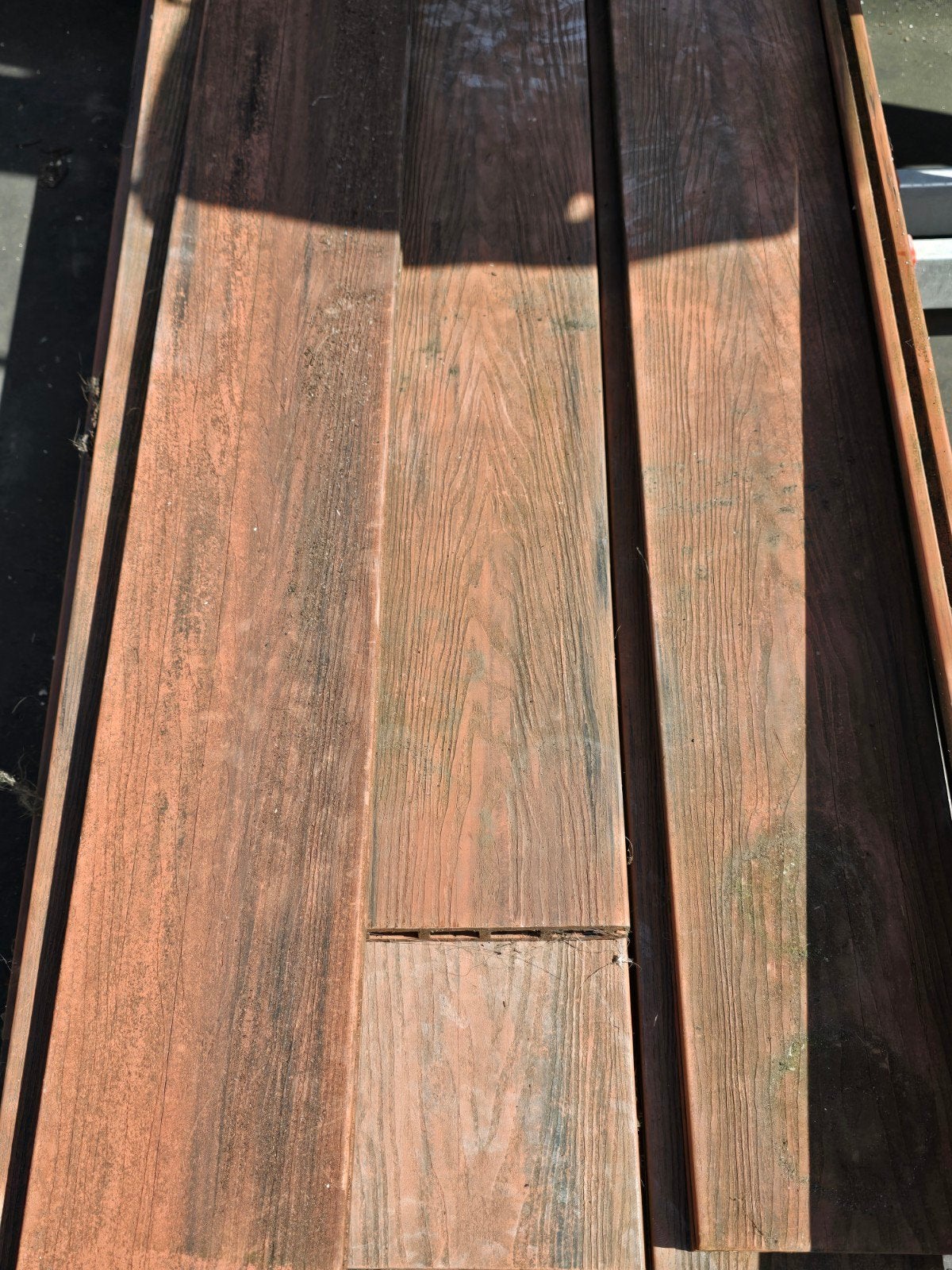 Composiet vlonderplanken lengte rond 3,70-4.00, Ophalen, Gebruikt, 25 tot 50 mm, Plank