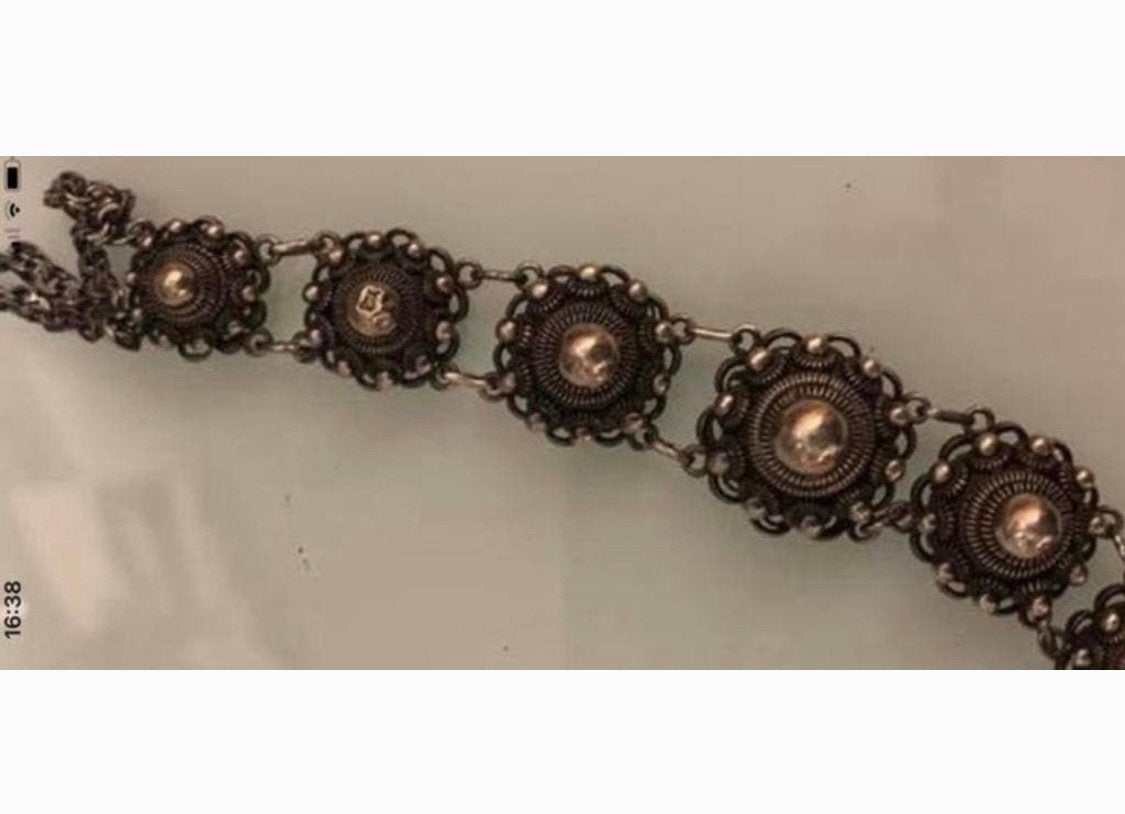 zilveren Zeeuwse knoop armband broche en hanger antiek zilve, Ophalen of Verzenden
