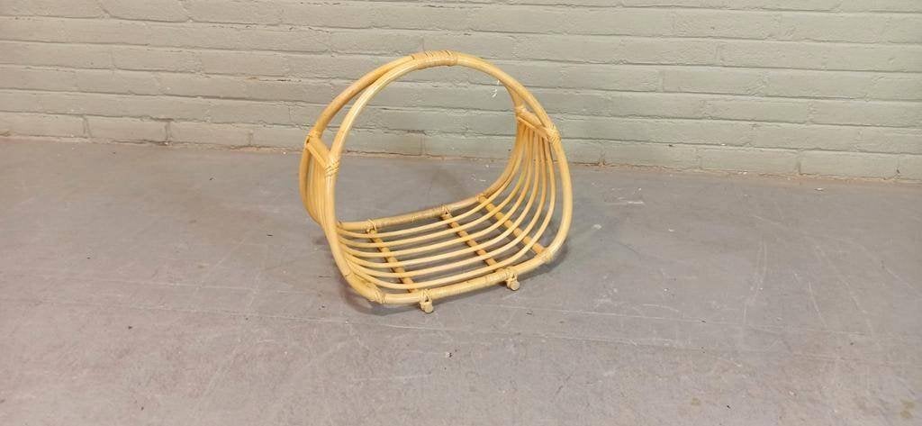 Vintage Bamboe en Rottan Krantenbak, Ophalen, Tweedehands, Natuurlijk materiaal, Tweedehands