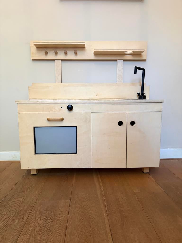 Handgenaakt Houten Speelkeuken, Ophalen, Gebruikt, Hout, Speelkeuken