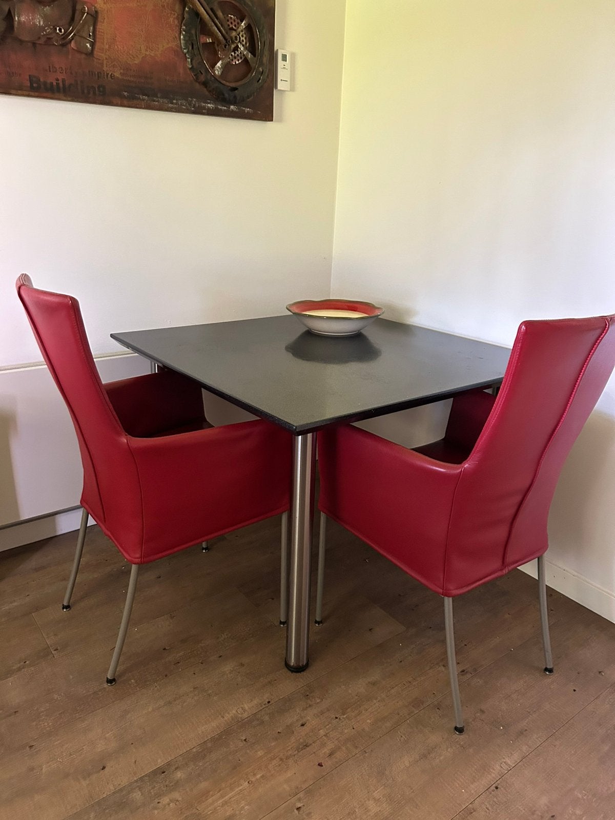Eettafel met 4stoelen, Ophalen, Zo goed als nieuw, 4 tot 6 stoelen