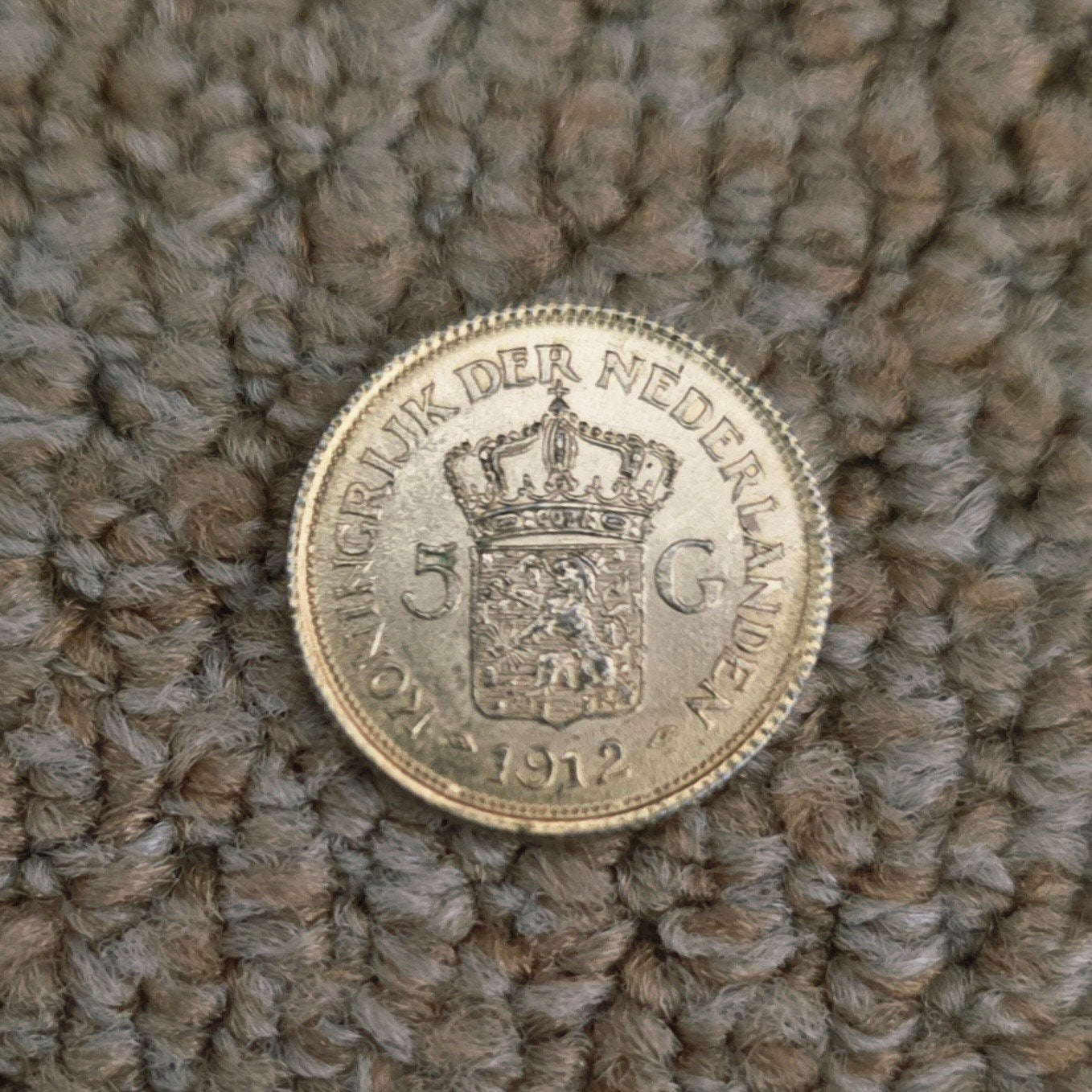 5 gulden 1912 (vals?), Postzegels en Munten, Munten | Nederland, Verzenden, Koningin Wilhelmina, 5 gulden, Losse munt