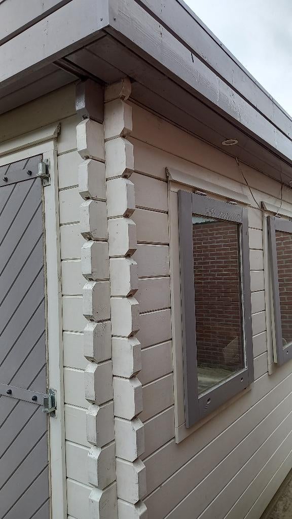 Blokhut 4.00 m x 3.00 m, Ophalen, 250 tot 500 cm, Blokhut, 2 ramen
