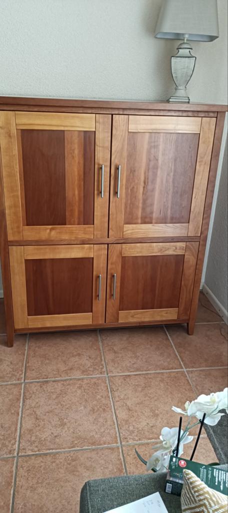 Opbergkast kersenhout, Huis en Inrichting, Kasten | Wandmeubels, Gebruikt, 200 cm of meer, Ophalen of Verzenden, Kersenhout