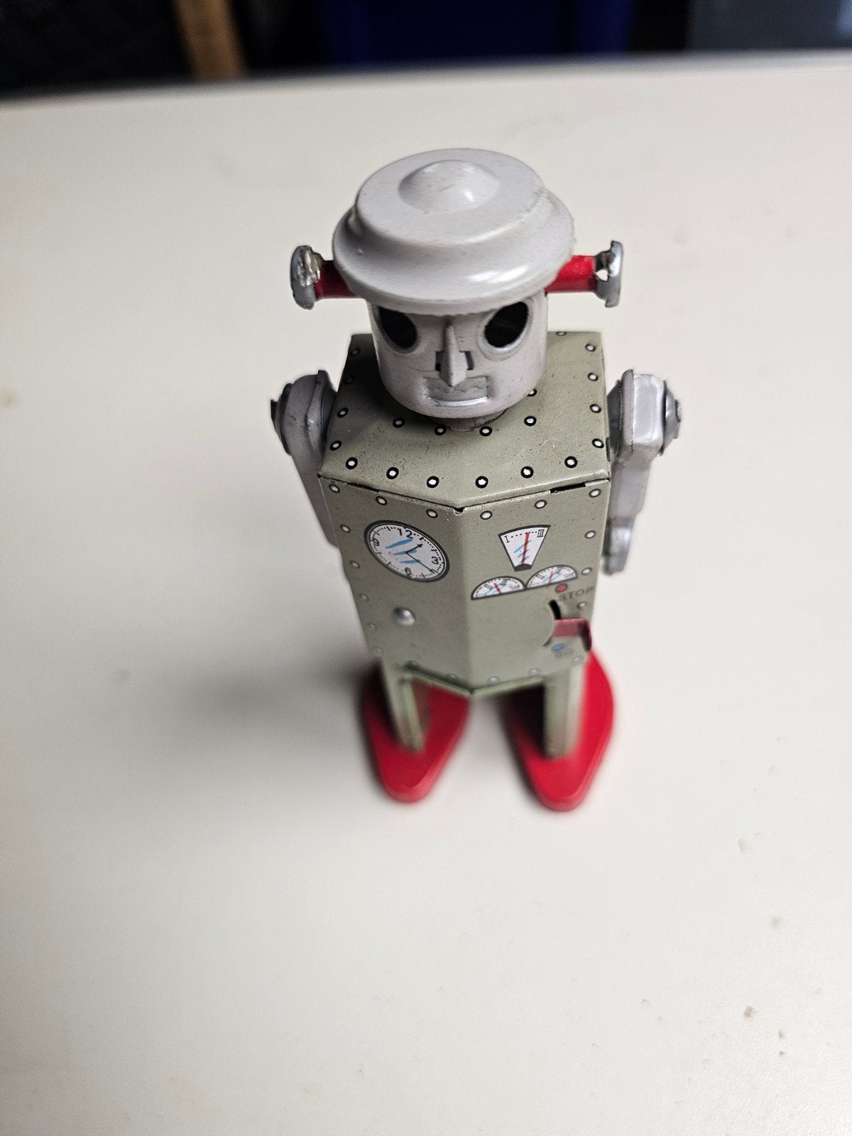 Vintage Atomic Robot Man blikken speelgoed met doos, Ophalen of Verzenden, Gebruikt