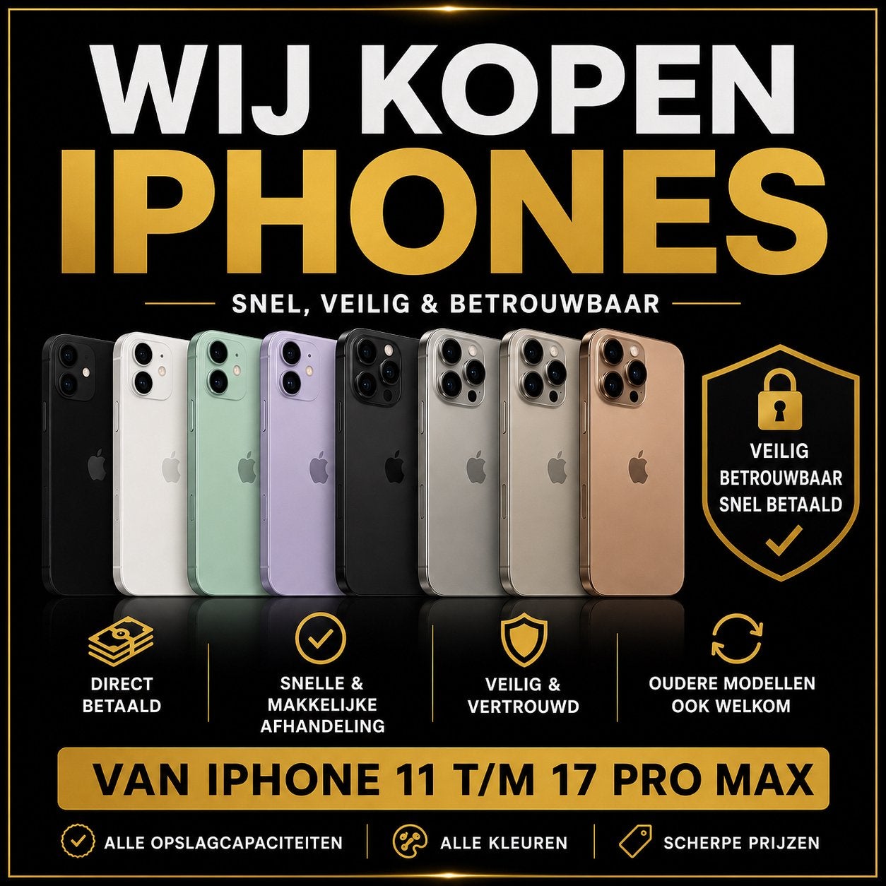 WIJ KOPEN IPHONES, Telecommunicatie, Mobiele telefoons | Overige merken, Ophalen, Zo goed als nieuw
