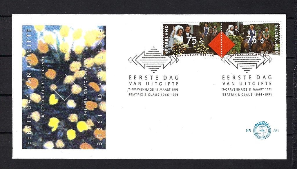 FDC NVPH E281 onbeschreven, Postzegels en Munten, Ophalen of Verzenden, Onbeschreven, Nederland