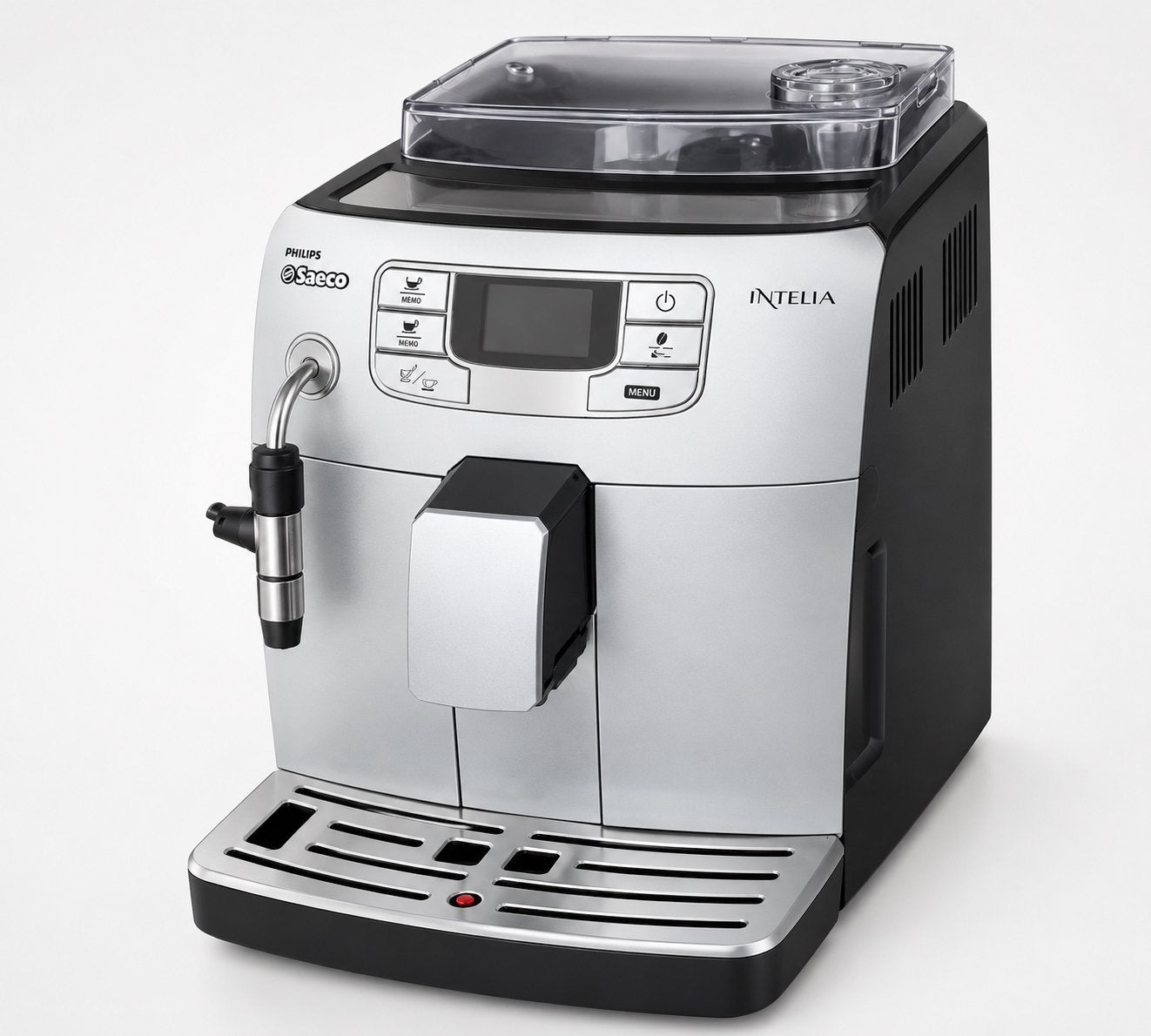 Philips Saeco Intelia volautomatische koffiemachine, Stoompijpje, Koffiemachine, Zo goed als nieuw, Koffiebonen