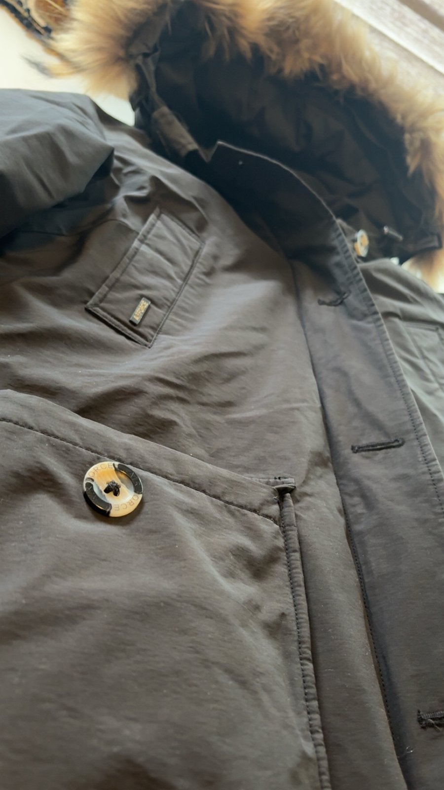 Airforce Winterjas met Bontkraag - Maat L, Kleding | Dames, Jassen | Winter, Ophalen of Verzenden, Zo goed als nieuw, Maat 42/44 (L)