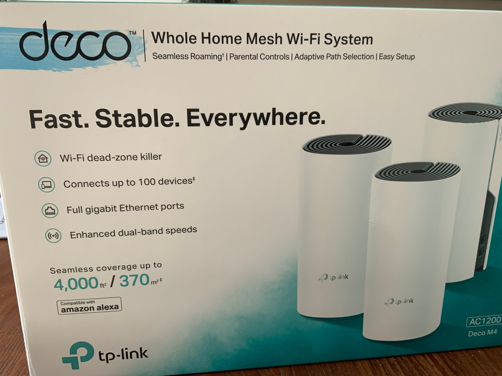 TP-Link Deco M4 AC1200 Whole Home Mesh Wi-Fi Systeem (3-pack, Ophalen of Verzenden, Nieuw, Router