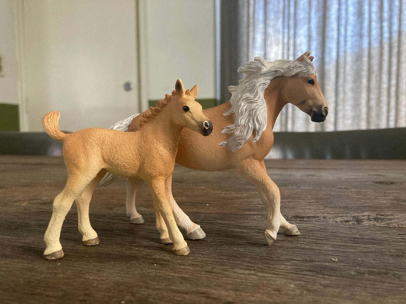 Schleich Haflinger Merrie en Veulen Speelgoedpaarden, Ophalen of Verzenden, Zo goed als nieuw