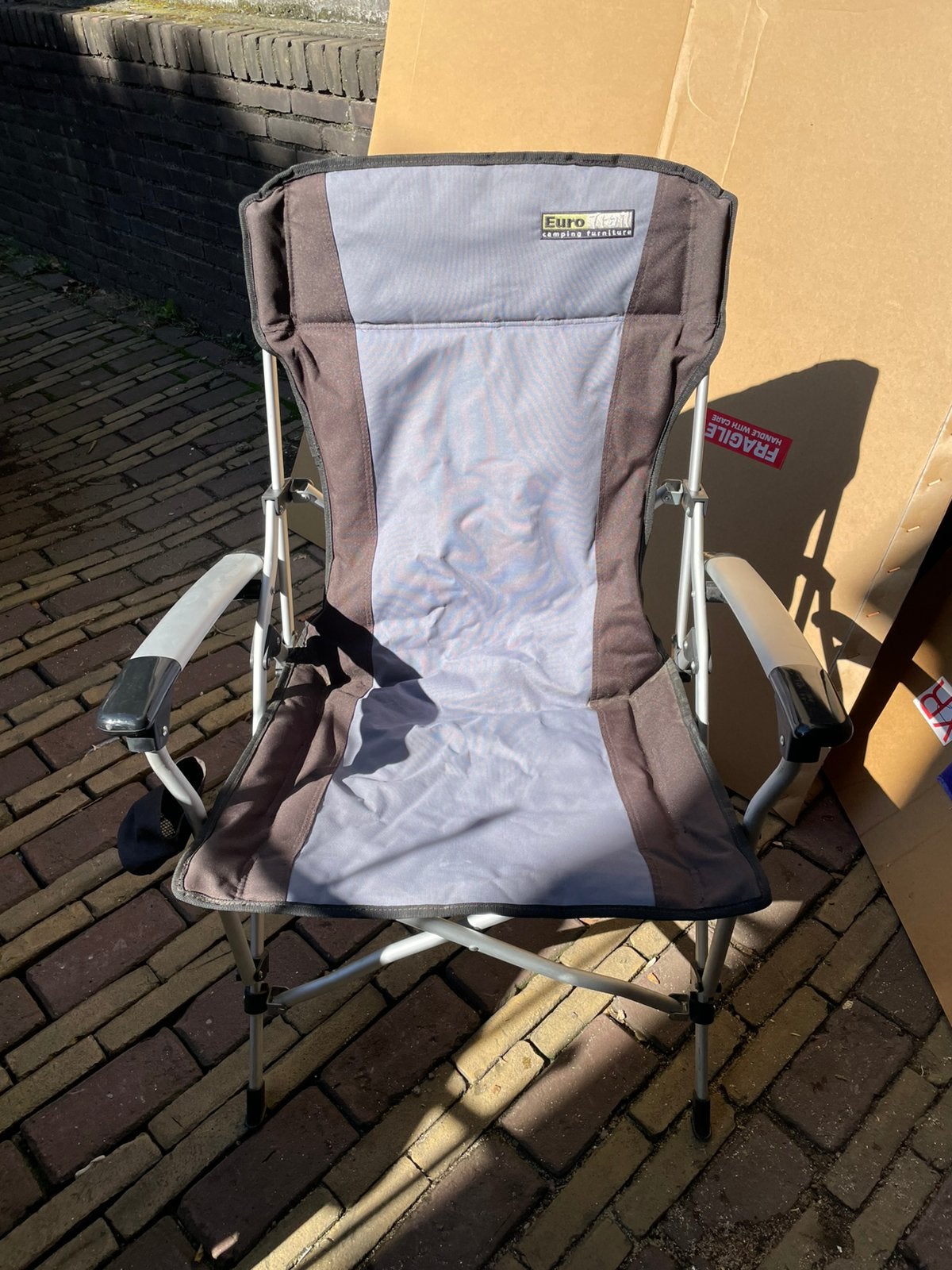 Campingstoel inklapbaar Eurotrail vissen camping bbq, Ophalen, Zo goed als nieuw, Campingstoel