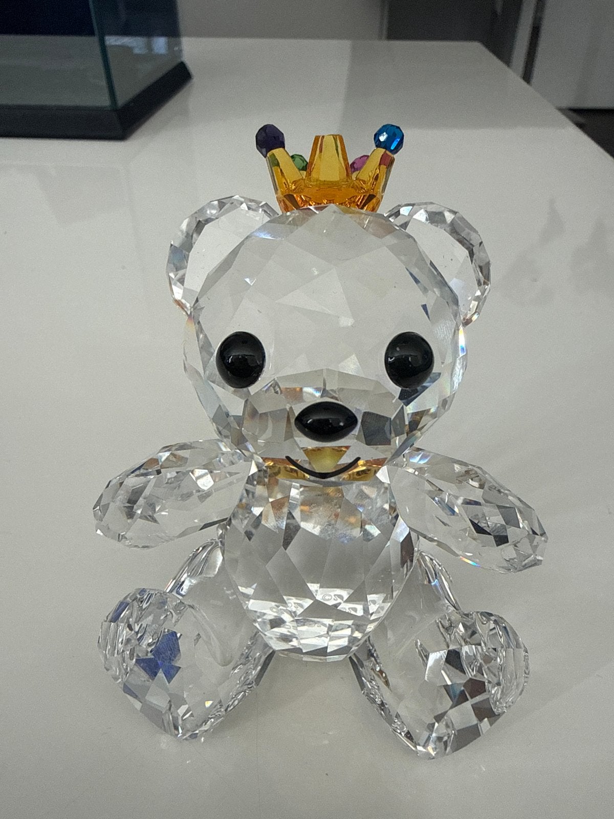 Grote Swarovski Beer met Kroon - Vlaggetje ontbreekt, Verzenden, Gebruikt, Figuurtje