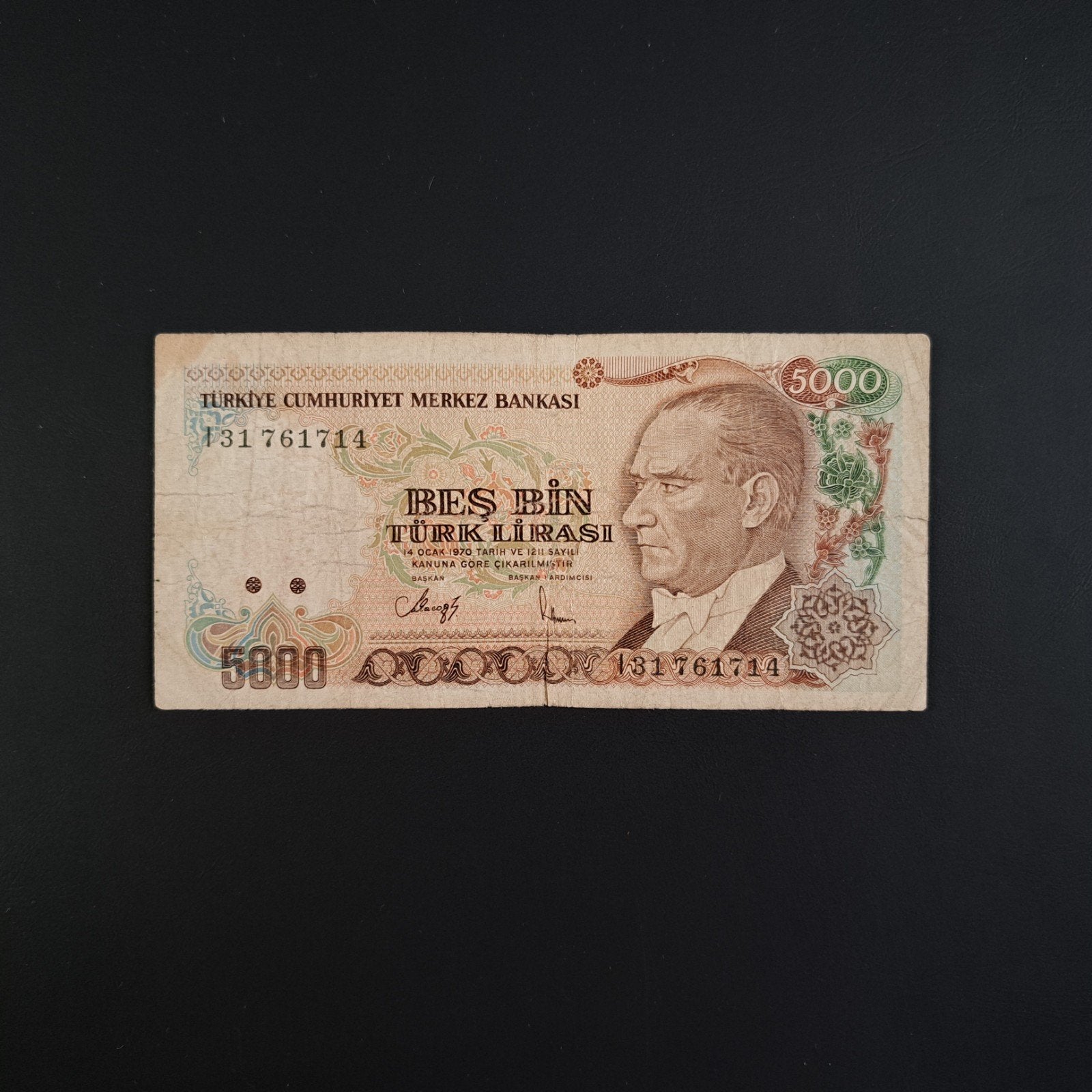 5000 lira Turkije #055, Verzenden, Overige landen, Los biljet
