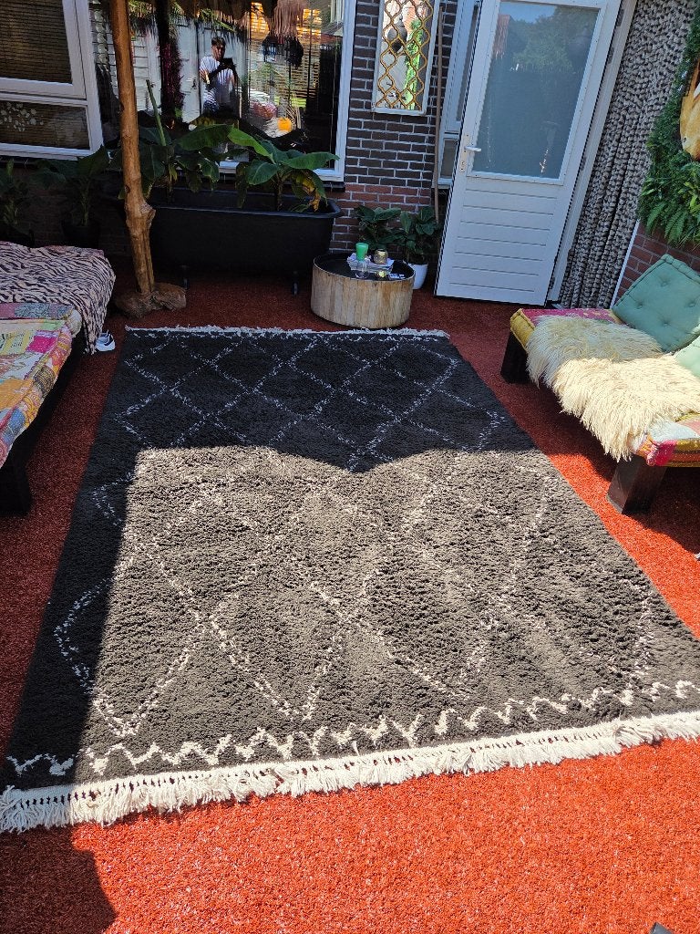 Karwei vloerkleed beige/bruin lengte 2.90 breedte 2.00, Ophalen, Gebruikt, Landelijk, Bruin