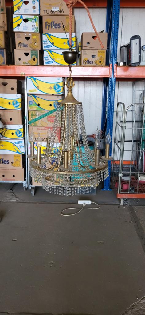 Grote Kristallen Kroonluchter - Klassiek Design, Gebruikt, 100 tot 150 cm, Klassiek, Kristal, Barok, Glas