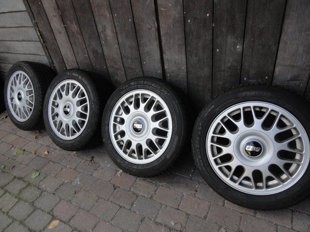Volkswagen Golf 1,2,3 alu BBS velgen met zomerbanden 15 inch, Auto-onderdelen, Banden en Velgen, Ophalen, Gebruikt, 15 inch, Banden en Velgen