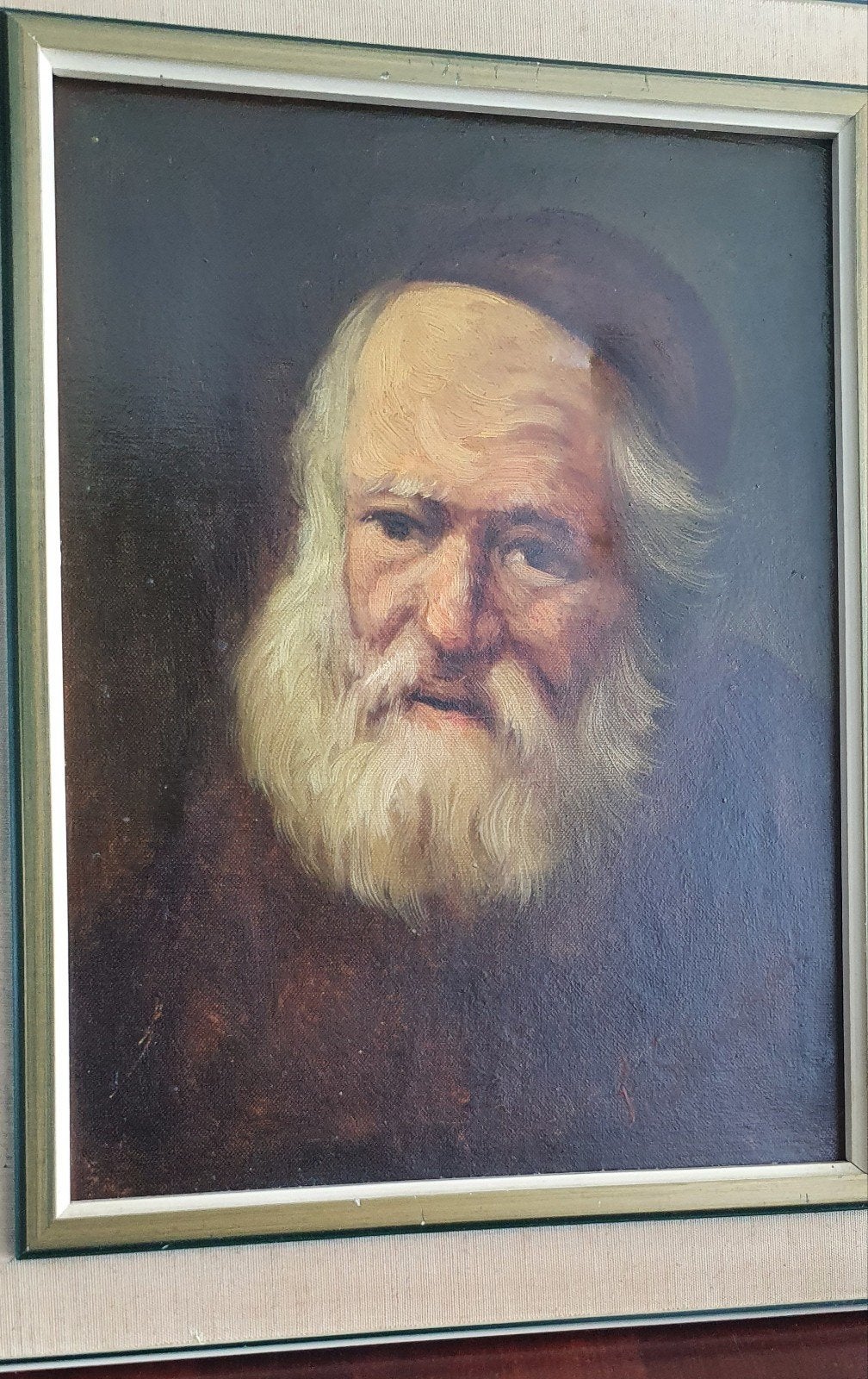 Prachtig olieverfschilderij 'Oude man met baard', Antiek en Kunst, Kunst | Schilderijen | Klassiek, Ophalen of Verzenden