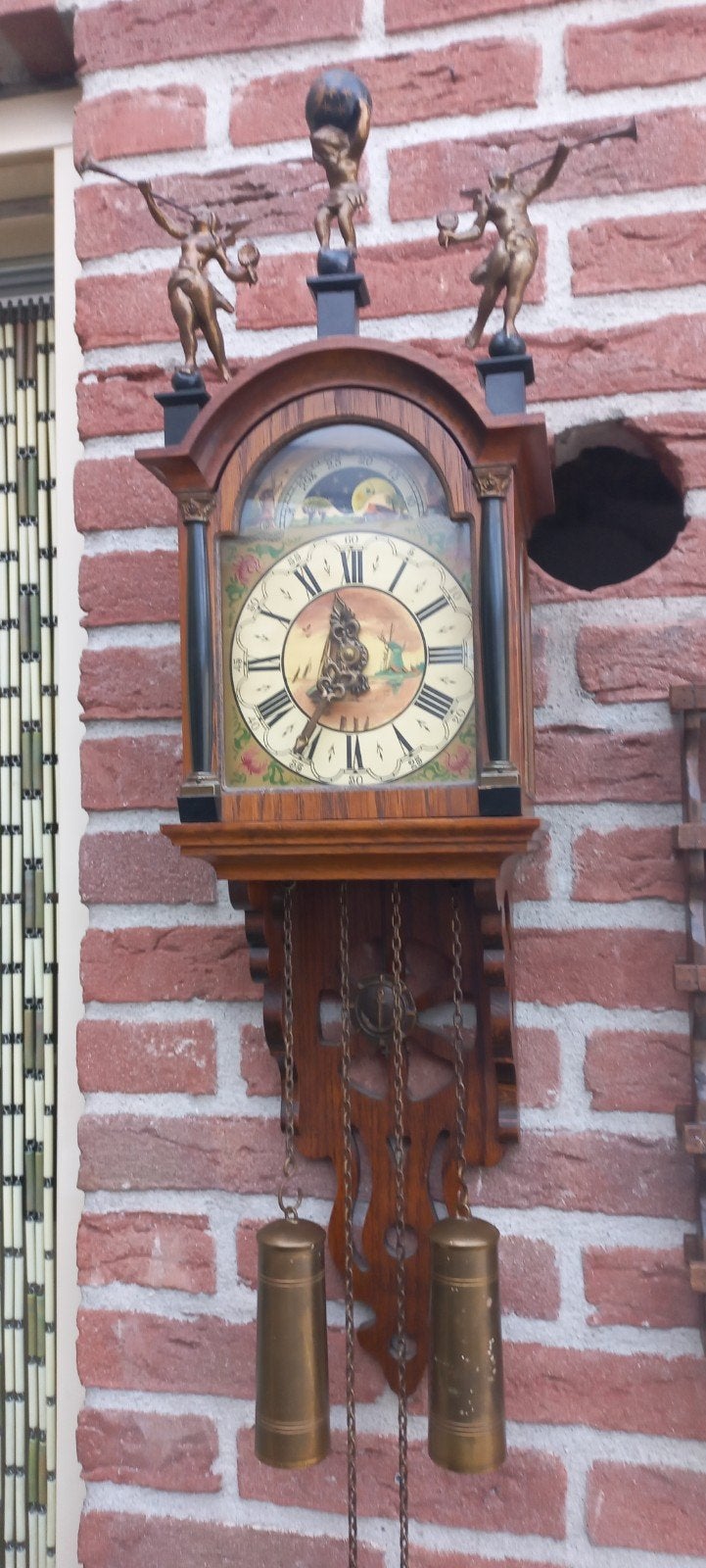 Antiek Klokje met Gewichten, Ophalen of Verzenden
