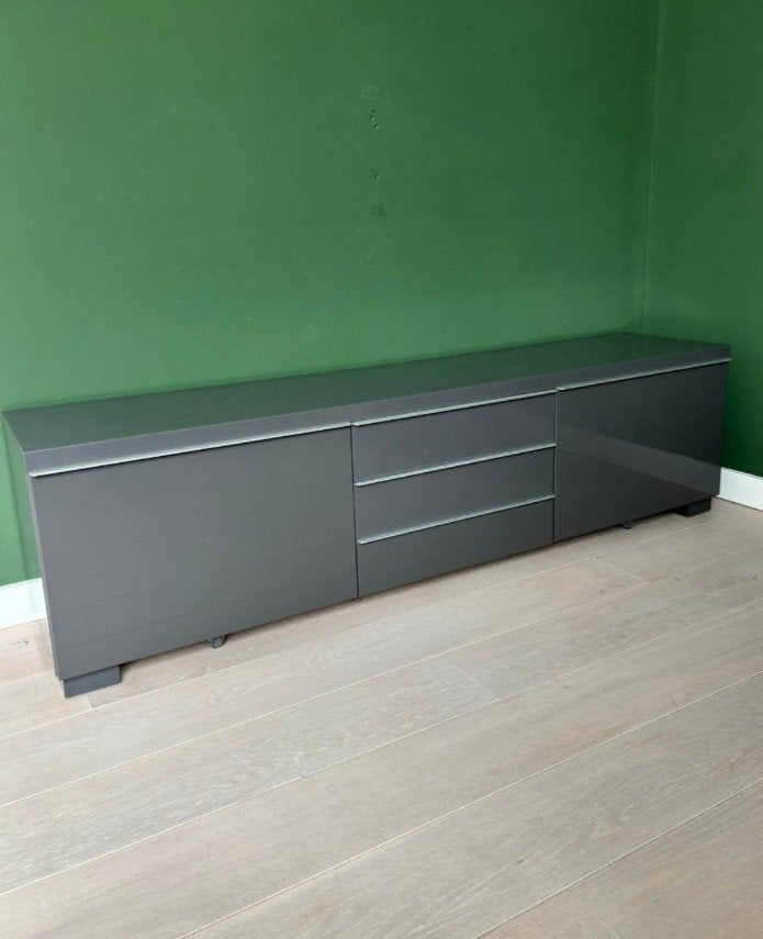 TV kast grijs Ikea, Ophalen, 150 tot 200 cm, Zo goed als nieuw, Minder dan 100 cm