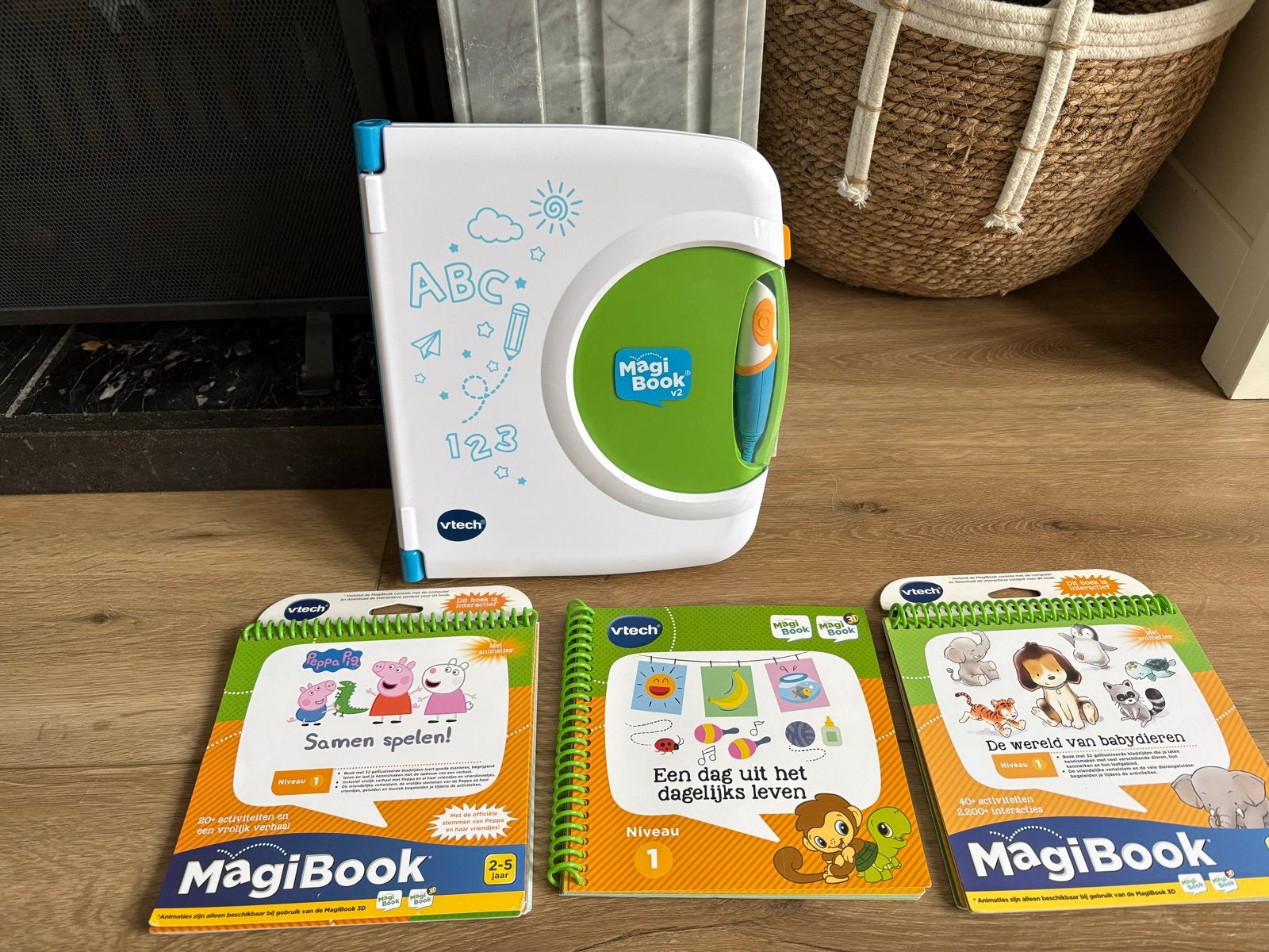 VTech MagiBook met 3 boeken - Interactief leren, Kinderen en Baby's, Speelgoed | Vtech, Ophalen, Zo goed als nieuw, 2 tot 4 jaar