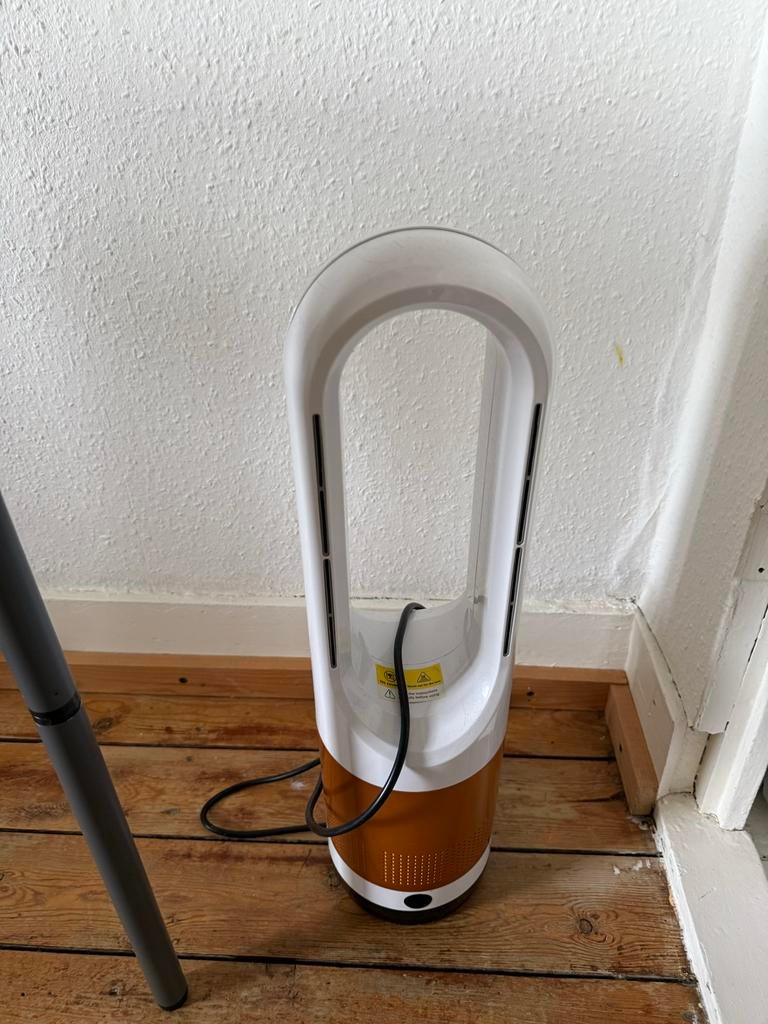 SFT Products Bladloze Ventilator Warm/Koud Wit/Goud, Ophalen of Verzenden, Ventilator met afstandsbediening, Zo goed als nieuw