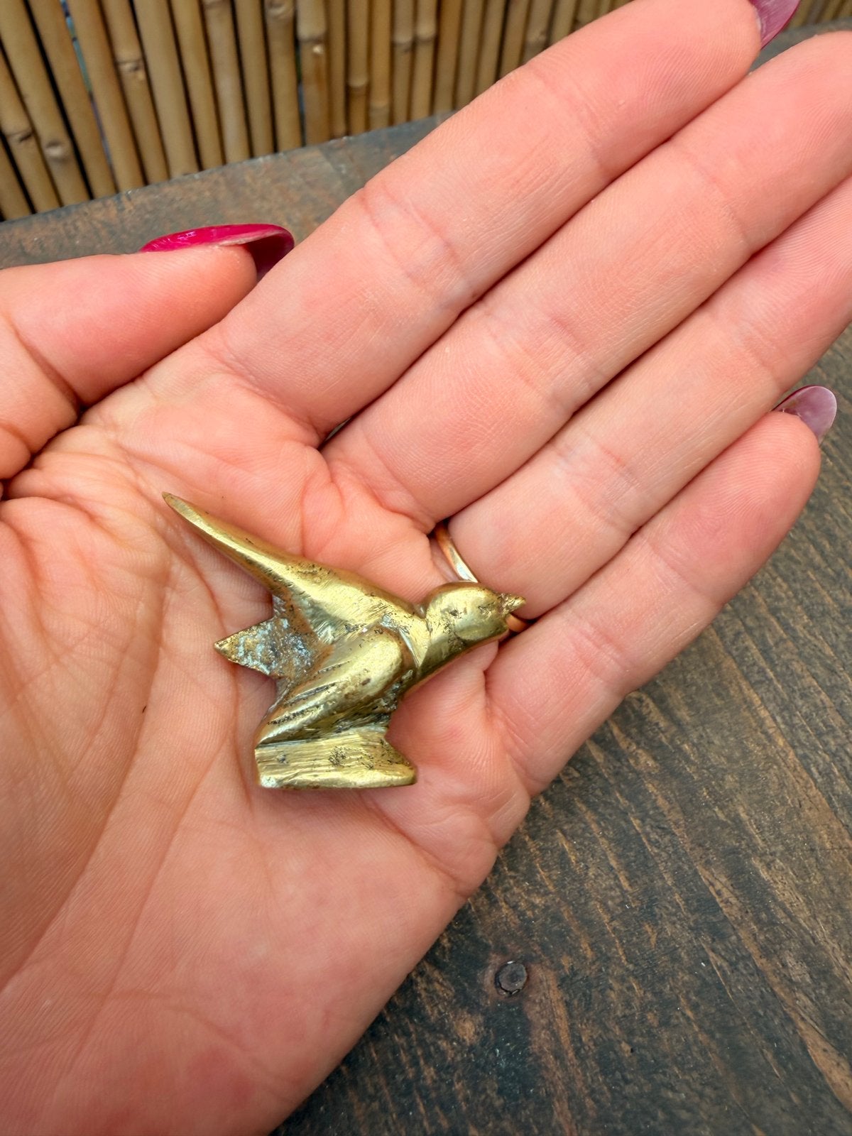 Vintage Messing Vogelbeeldje - Decoratieve Zwaluw, Antiek en Kunst, Ophalen