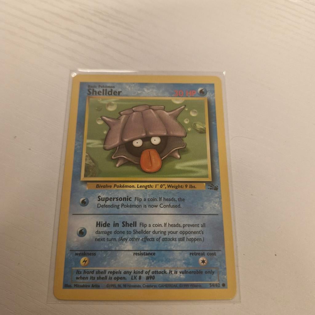 Pokémon Kaart Shellder 54/62 - Base Set, Ophalen of Verzenden, Gebruikt, Losse kaart