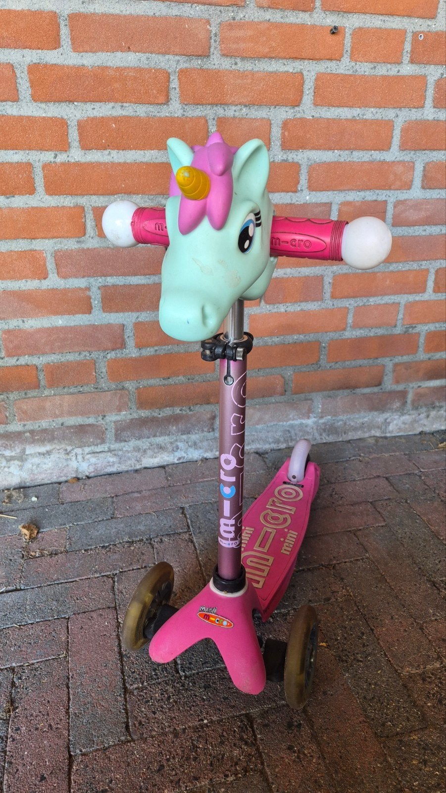 Micro Mini Step Roze met Eenhoorn accesoires, Fietsen en Brommers, Ophalen, Gebruikt, Gewone step, Micro