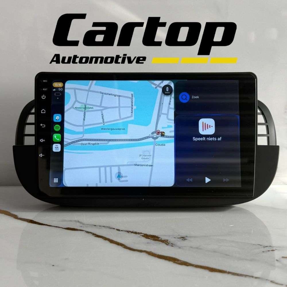 Fiat 500 2007-2015 Autoradio • Android Auto CarPlay, Meridiaan 42, Zo goed als nieuw, Info@cartop-automotive.nl, Cartop-Automotive Bv.