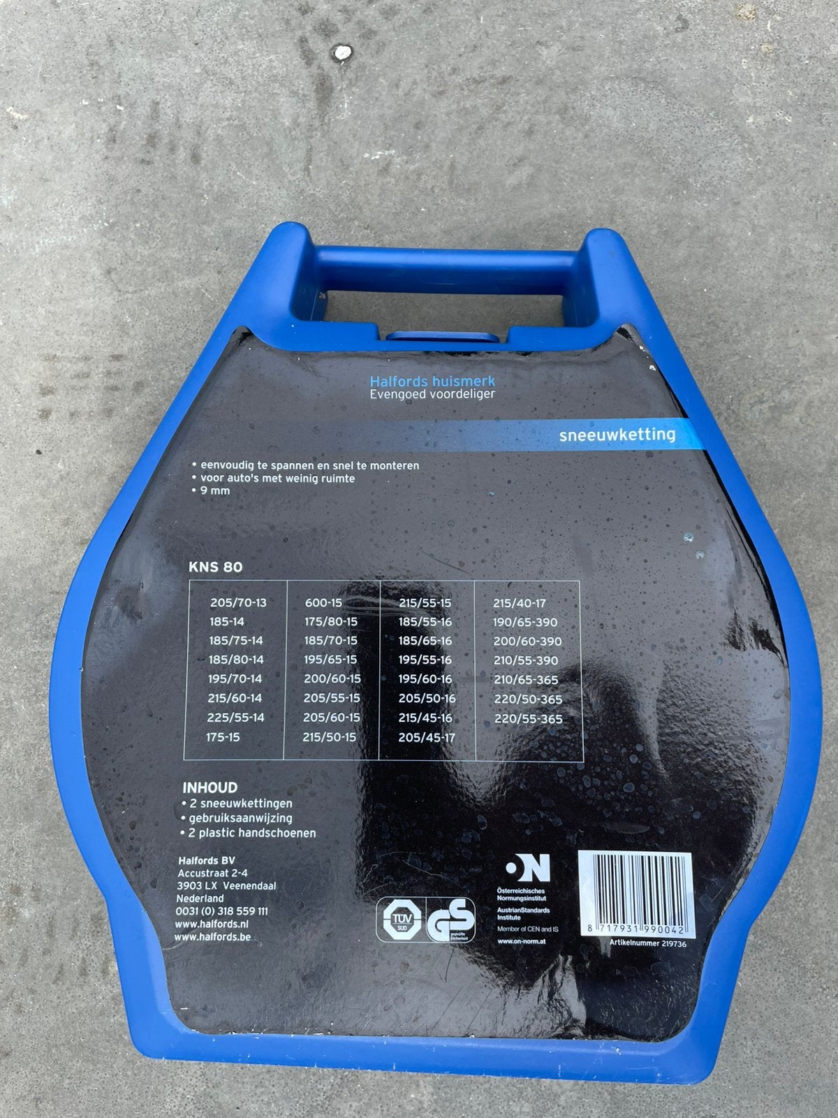 Halfords sneeuwkettingen KNS 80, Ophalen, Nieuw