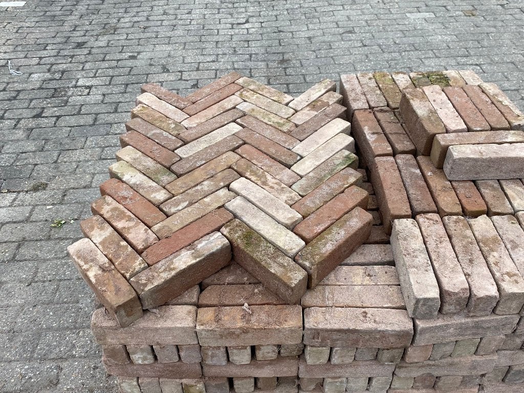022. 6.48 m2 Waalformaat Bruin 5x20x6 cm €127,50!, Tuin en Terras, Keramiek, Klinkers, Nieuw, 5 tot 10 m²