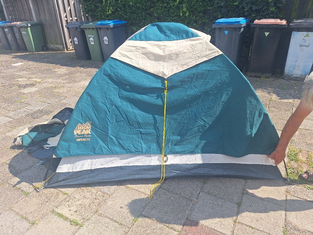 2 pers katoenen Tent, Caravans en Kamperen, Tenten, tot en met 2, Gebruikt, Ophalen