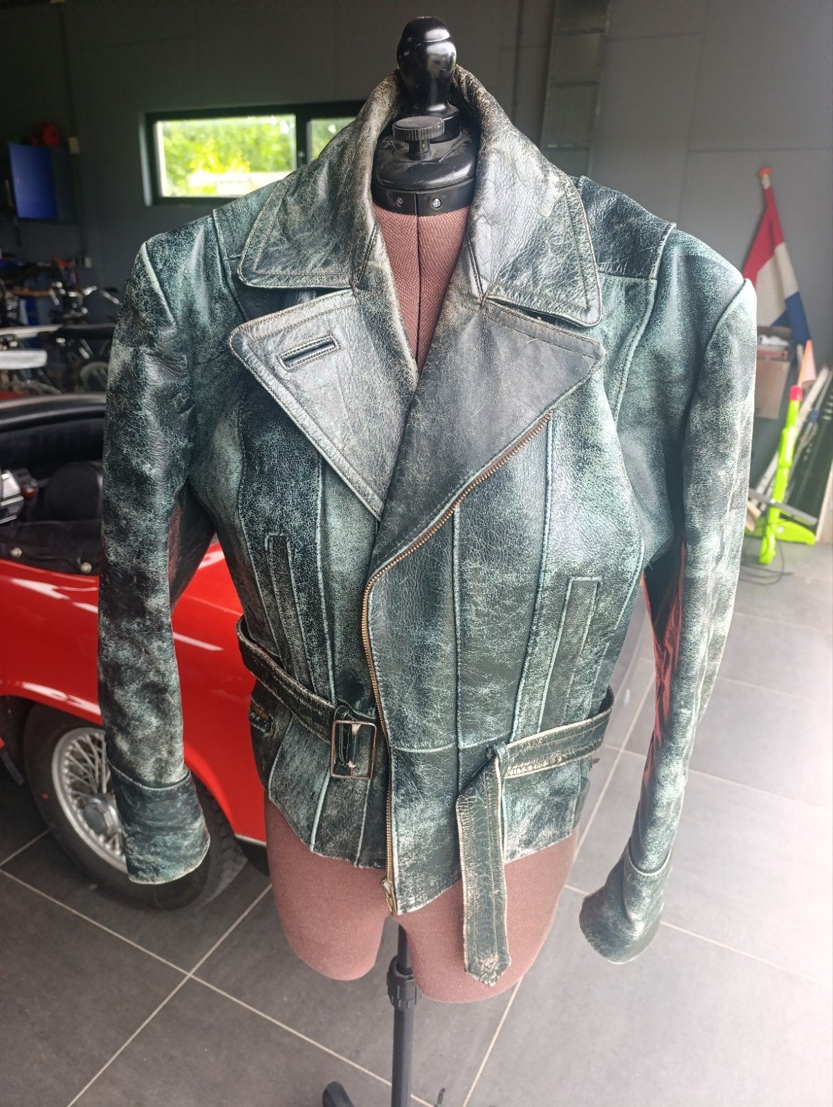 Origineel en zeer gaaf lederen Motorjack, jaren 40/50, Motoren, Ophalen of Verzenden, Tweedehands, Jas | leer