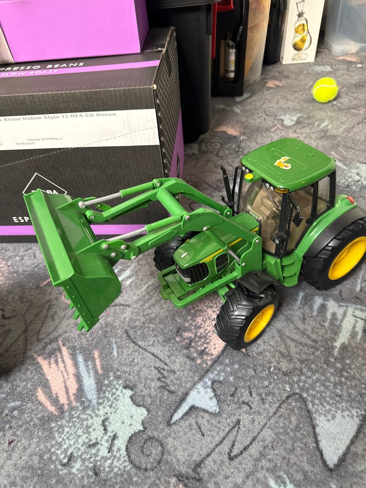 John Deere Tractor met voorlader - Speelgoed, Ophalen of Verzenden, Gebruikt