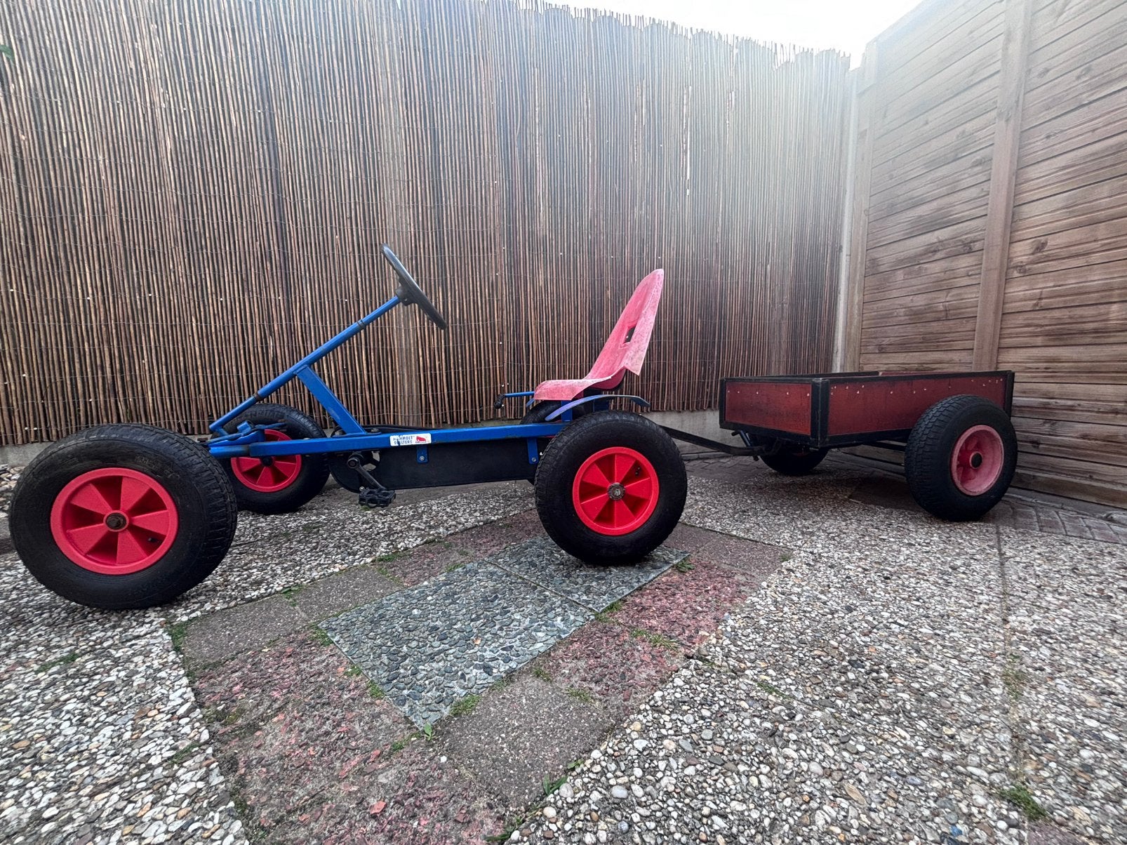 Mammoet skelter met aanhanger, Ophalen, Gebruikt, Mammoet, Met kar of aanhanger