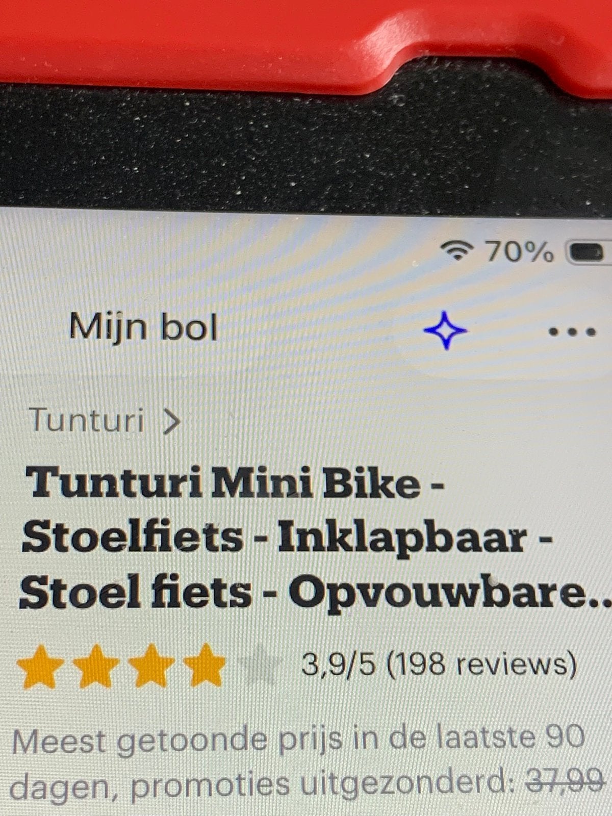Tunturi Mini Bike - stoelfiets - inklapbaar - opvouwbaar