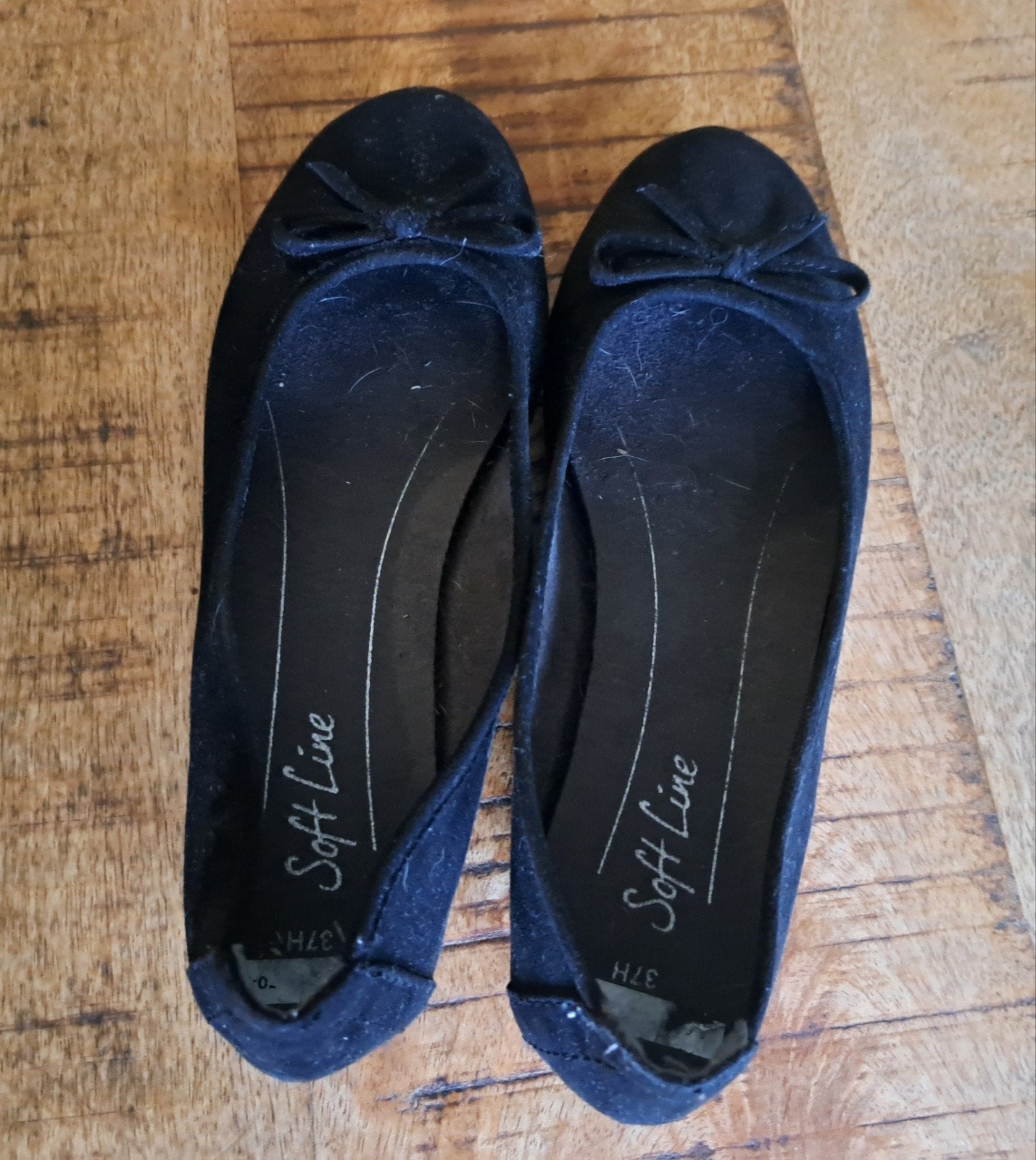 Leuke pumps zwart maat 36,5 SoftLine, Zwart, Zo goed als nieuw, Ballerina's, Ophalen of Verzenden