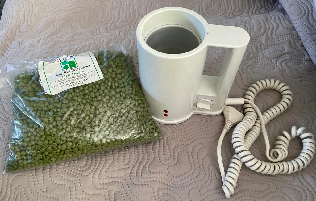 Harsverwarmer met 990g Azulene Wax Beans, Ophalen of Verzenden, Nieuw, Scheren en Epileren