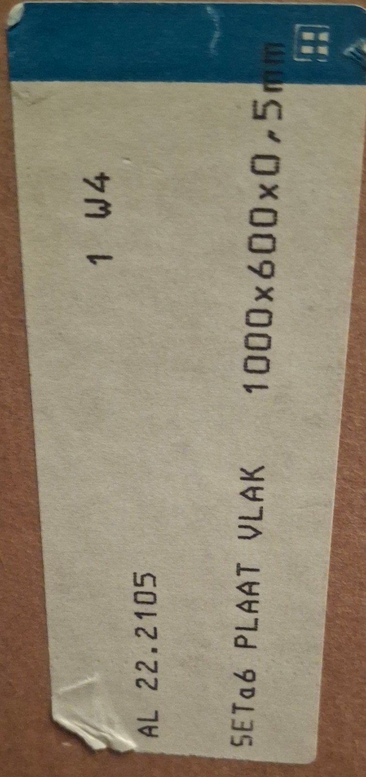 2 Aluminium plaat 1000x600x0,5mm - Nieuw, Doe-het-zelf en Verbouw, Metalen, Ophalen of Verzenden, Nieuw, Aluminium